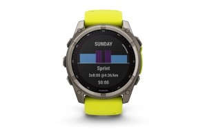 Garmin fēnix 8 Solar 51mm - Titán tok, neon-sárga szíj