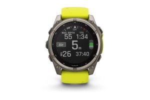 Garmin fēnix 8 Solar 51mm - Titán tok, neon-sárga szíj