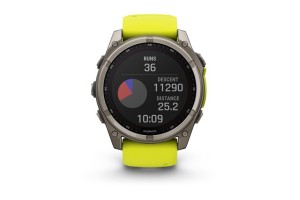 Garmin fēnix 8 Solar 51mm - Titán tok, neon-sárga szíj