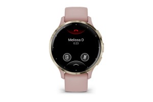 Garmin Venu 3S rózsa krémarany okosóra szilikon szíjjal