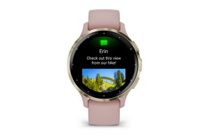 Garmin Venu 3S rózsa krémarany okosóra szilikon szíjjal