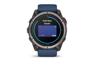 Garmin quatix 8 – titán tok, captain blue szilikon szíj