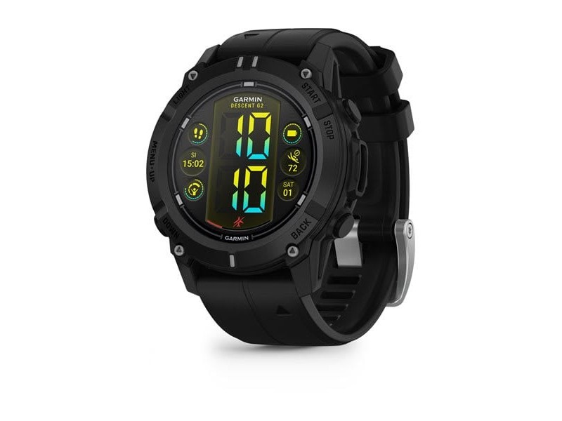 Garmin Descent G2 fekete búvárkomputer, AMOLED kijelző