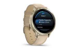 Garmin Venu 4 41 mm Lunar Gold – csontszín szíj