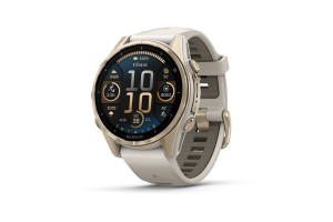 Garmin fēnix 8 43mm Sapphire – krémarany szilikon szíj