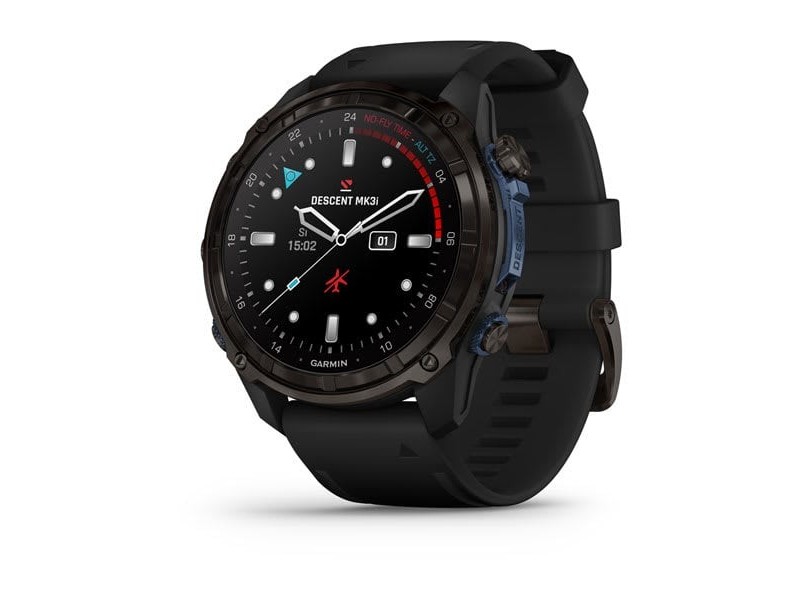 Garmin Descent Mk3i 51 mm Carbon DLC titán fekete szilikon szíj