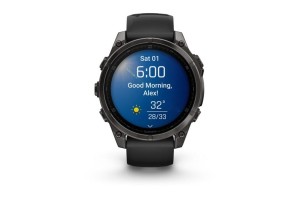 Garmin fēnix 8 47mm AMOLED Sapphire, DLC titán, fekete szíj
