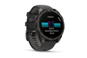Garmin fēnix 8 47mm AMOLED Sapphire, DLC titán, fekete szíj