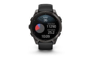Garmin fēnix 8 47mm AMOLED Sapphire, DLC titán, fekete szíj