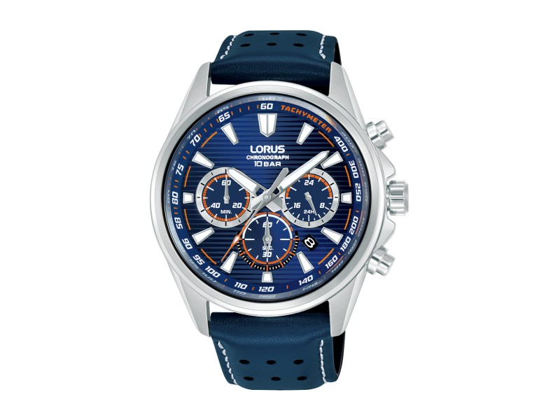 LORUS RT327LX9 férfi kronográf 43 mm, bőr szíj