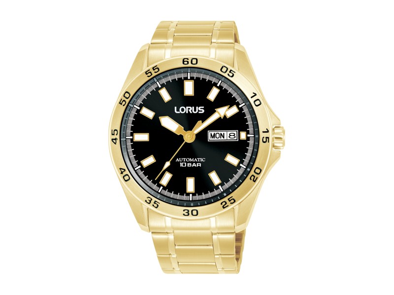 LORUS RL426CX9 férfi automata karóra 43 mm arany szíj