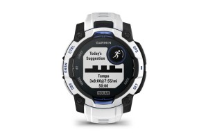 Garmin Instinct 3 Solar 45 mm – homokkő/kék szíj