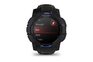 Garmin Instinct 3 50 mm AMOLED - fekete/kék szilikon szíj