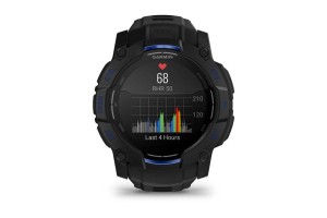 Garmin Instinct 3 50 mm AMOLED - fekete/kék szilikon szíj