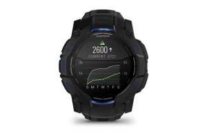 Garmin Instinct 3 50 mm AMOLED - fekete/kék szilikon szíj