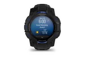 Garmin Instinct 3 50 mm AMOLED - fekete/kék szilikon szíj