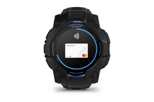 Garmin Instinct 3 50 mm AMOLED - fekete/kék szilikon szíj