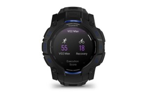 Garmin Instinct 3 50 mm AMOLED - fekete/kék szilikon szíj