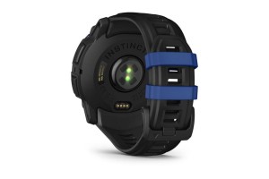 Garmin Instinct 3 50 mm AMOLED - fekete/kék szilikon szíj