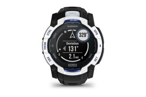 Garmin Instinct 3 Solar 50 mm homokkő – fekete/kék szíj