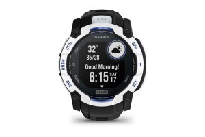 Garmin Instinct 3 Solar 50 mm homokkő – fekete/kék szíj