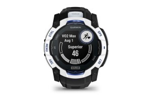 Garmin Instinct 3 Solar 50 mm homokkő – fekete/kék szíj