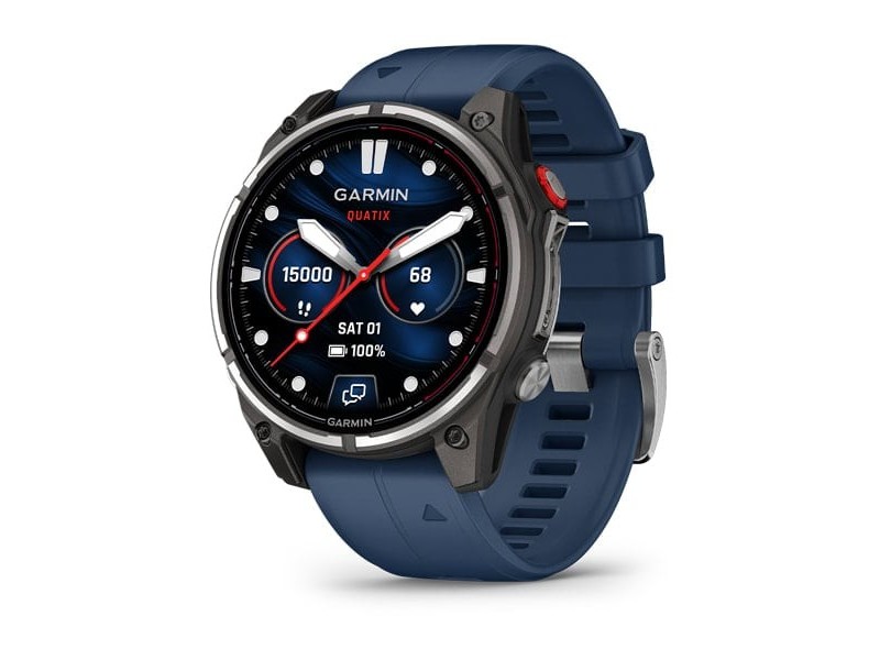 Garmin quatix 8 Pro 47 mm – Sapphire Titanium, captain blue szíj
