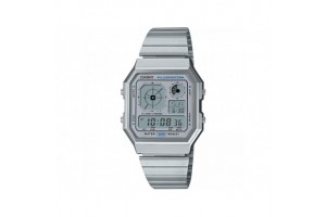 Casio A130WE-7AEF vintage unisex digitális karóra, ezüst