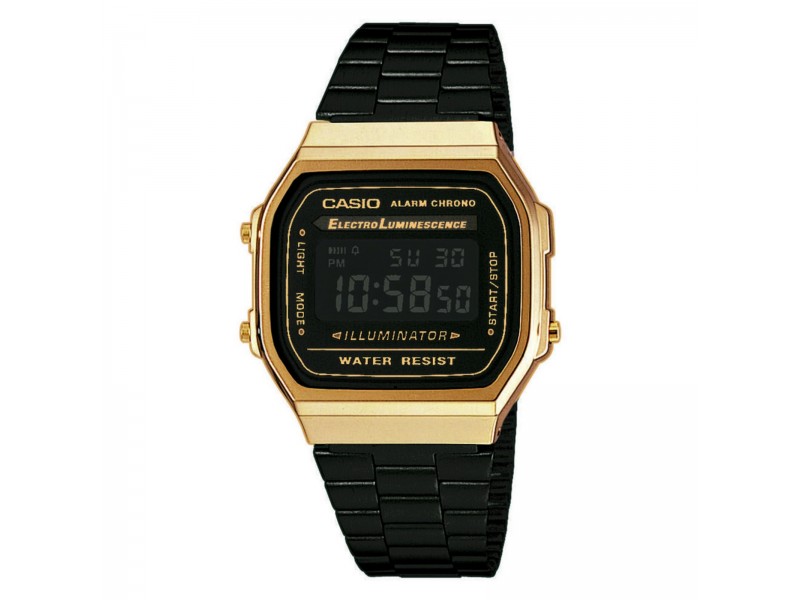 Casio A168WEGB-1BEF fekete vintage unisex digitális karóra