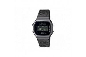 Casio A168WEMB-1BEF Vintage unisex digitális karóra, szürke csat