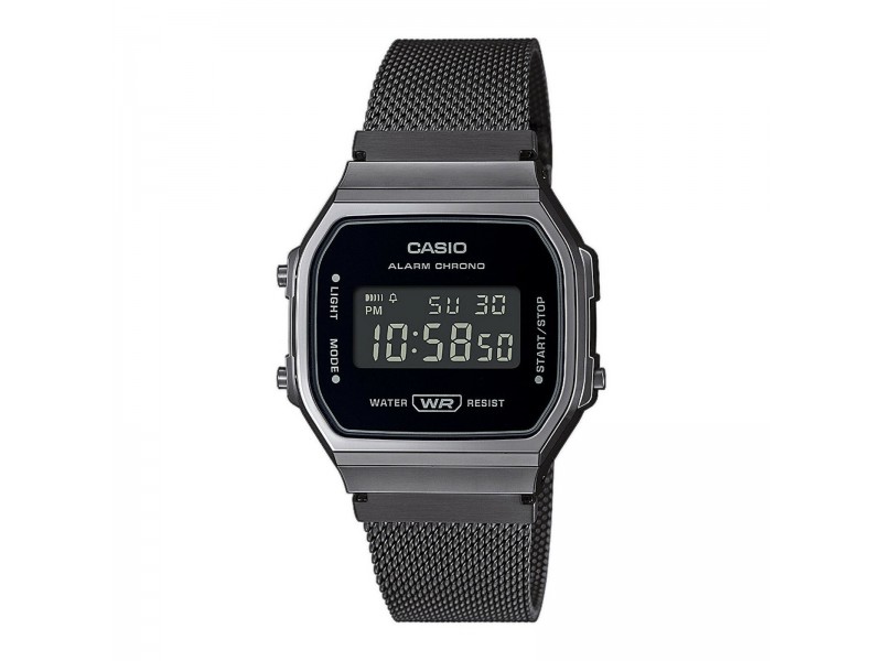 Casio A168WEMB-1BEF Vintage unisex digitális karóra, szürke csat