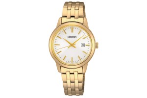 SEIKO SUR412P1 női karóra, sárga arany bevonat