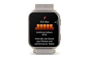 Garmin Venu X1 Soft Gold titán tok, French Gray ComfortFit szíj