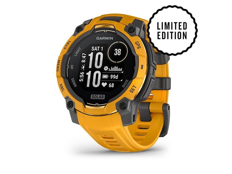 Garmin Instinct 3 45 mm Solar – napsárga szíj