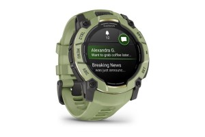 Garmin Instinct 3 – 50 mm, páfrányzöld, szilikon szíj