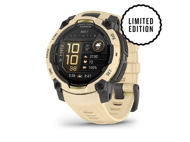 Garmin Instinct 3 45 mm AMOLED – sárga szilikon szíj