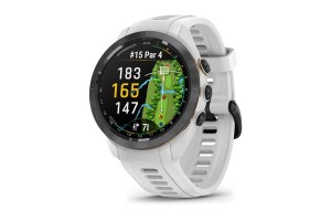 Garmin Approach S70 (42mm) fekete kerámia, fehér szilikonszíj