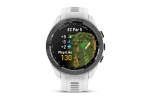Garmin Approach S70 (42mm) fekete kerámia, fehér szilikonszíj