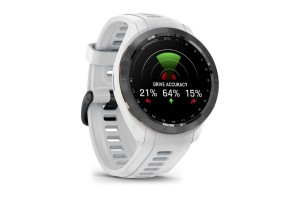 Garmin Approach S70 (42mm) fekete kerámia, fehér szilikonszíj