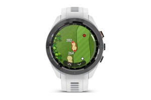 Garmin Approach S70 (42mm) fekete kerámia, fehér szilikonszíj