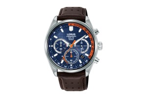 LORUS RZ539AX9 férfi Solar sport karóra, 42 mm, bőr szíj