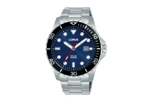 LORUS RX303BX9 férfi Solar karóra, 42 mm, nemesacél szíj