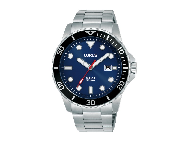 LORUS RX303BX9 férfi Solar karóra, 42 mm, nemesacél szíj