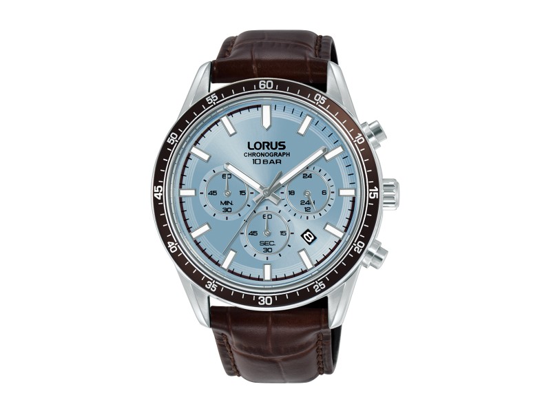 LORUS RT351LX9 férfi sport karóra (43 mm, bőr szíj)
