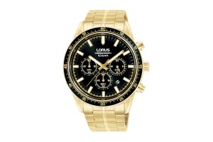 LORUS RT350LX9 férfi kronográf 43 mm arany szíj