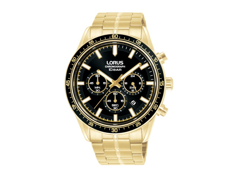 LORUS RT350LX9 férfi kronográf 43 mm arany szíj