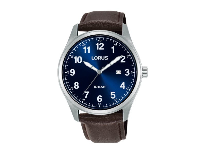 LORUS RH977SX9 férfi sport karóra, bőr szíj, 42 mm