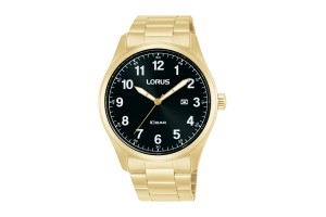 LORUS RH976SX9 férfi aranyozott nemesacél karóra 42 mm