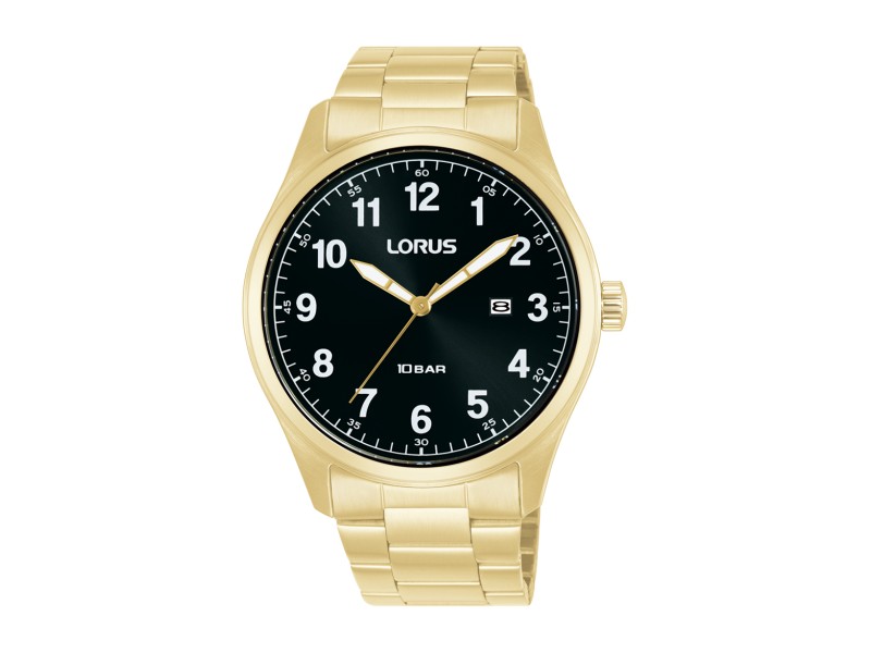 LORUS RH976SX9 férfi aranyozott nemesacél karóra 42 mm