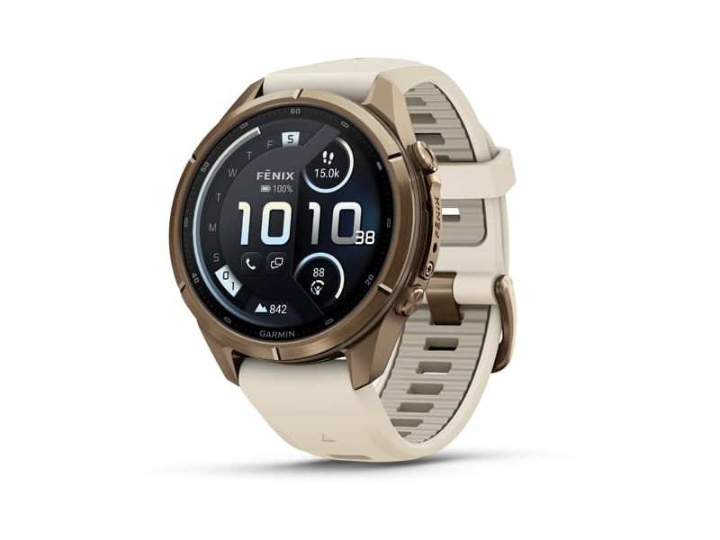 Garmin fēnix 9 Pro inReach 43mm titán tok, krémszínű szíj